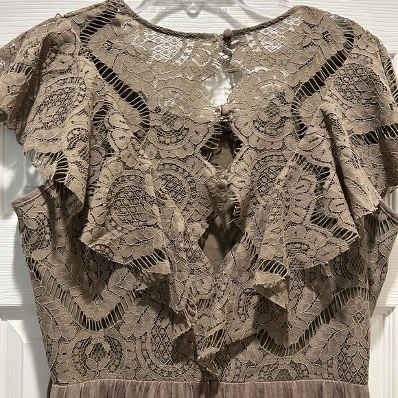 Joyfolie Olive Green Lace Dress - Picture 7 of 8